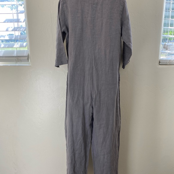 Zara Lillian Jumpsuit Linen Gray Size S - Picture 5 of 10